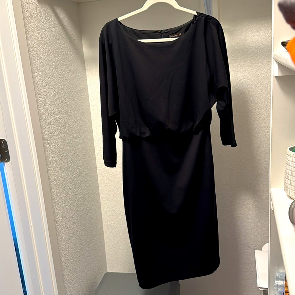 J. McLaughlin Classic Black Long Sleeve Dress